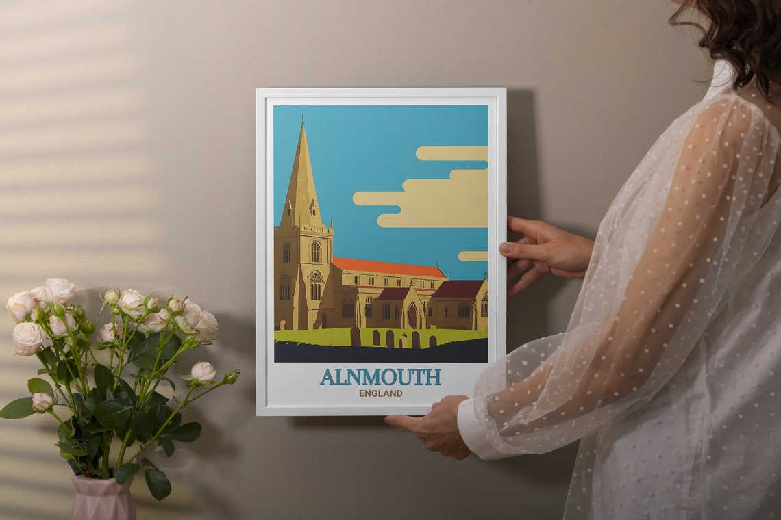 Alnmouth Travel Art St John The Baptist Church Art And Posters St John The Baptist Church Decor Alnmouth Poster Alnmouth Prints - Image 2
