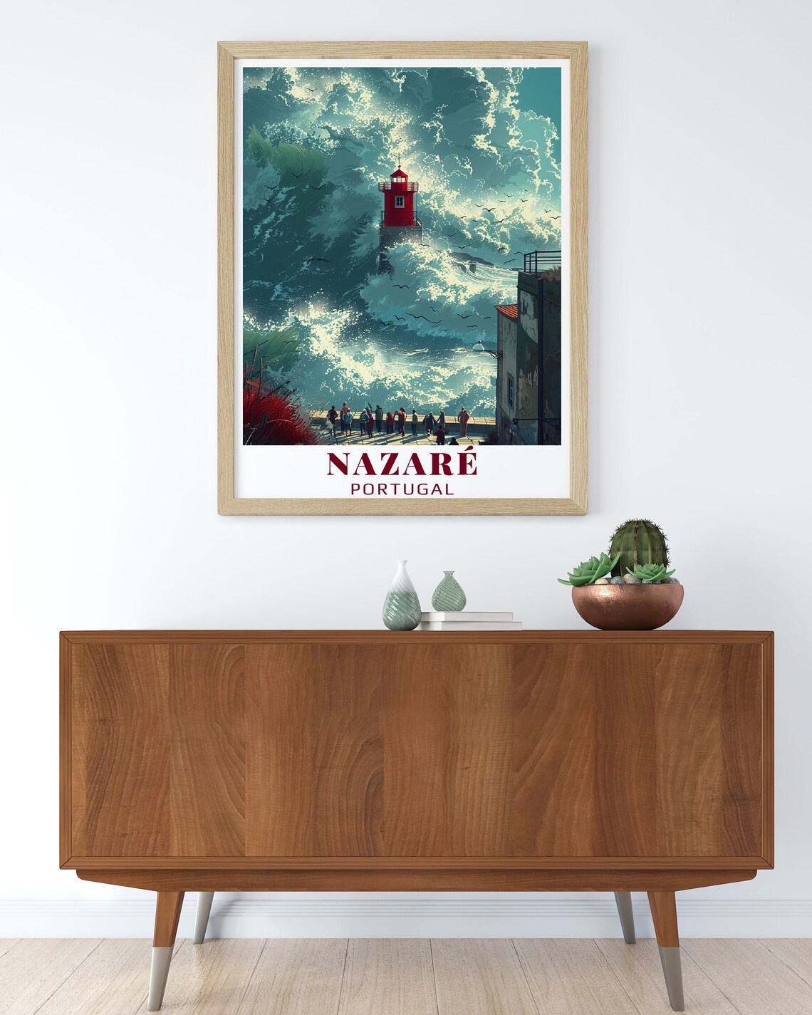 Nazare Praia Do Norte Travel Poster, Portugal - Image 3