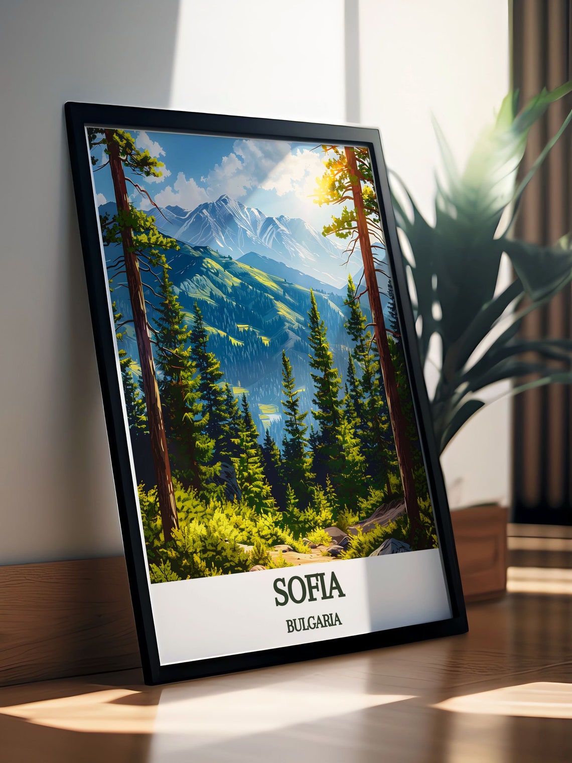 Sofia Vitosha Mountain Pine Forest Poster Bulgaria Nature Travel Art - Image 3