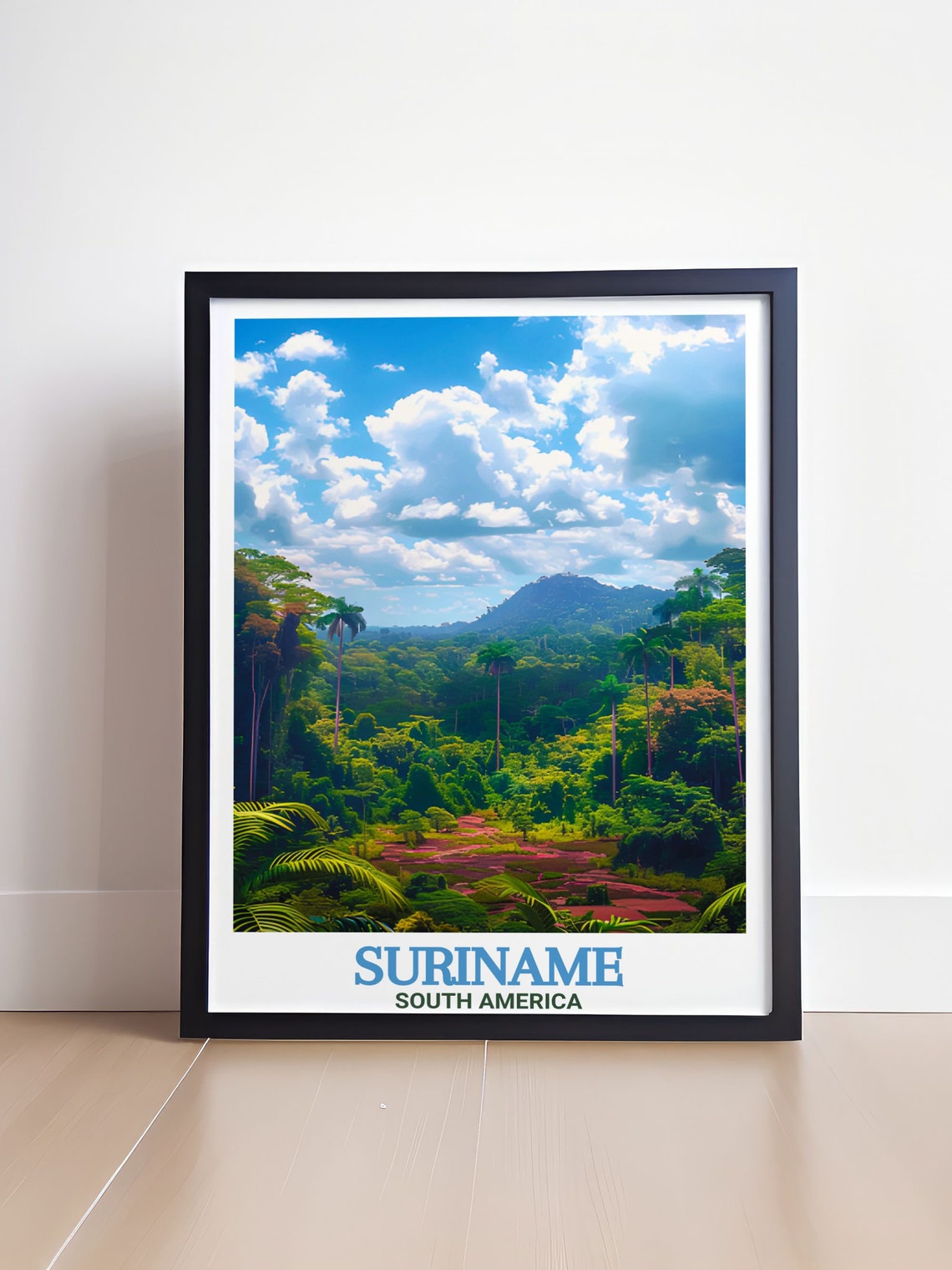 Suriname South America Lush Green Rainforest River Valley Poster - Image 4
