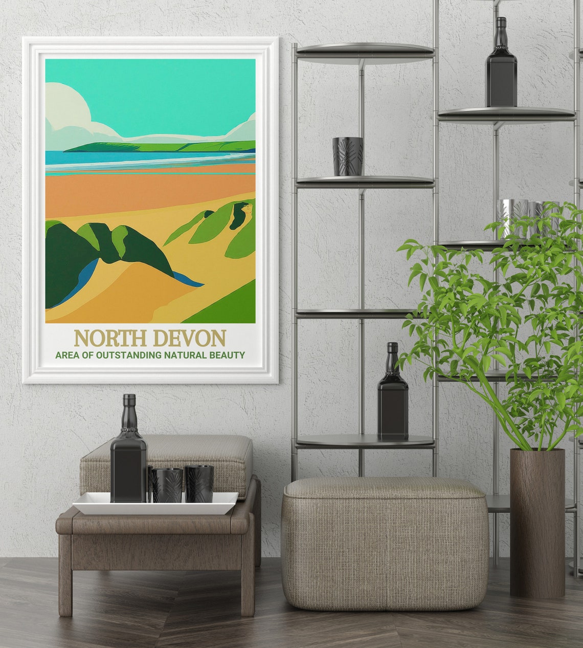 North Devon Saunton Sands Golden Dunes Coast England Art Poster - Image 3