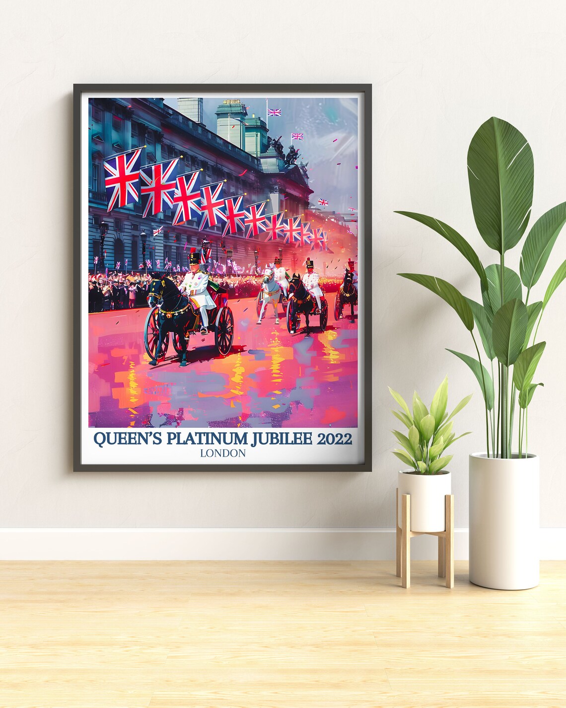 Queen's Platinum Jubilee 2022 London Royal Parade Travel Poster - Image 2