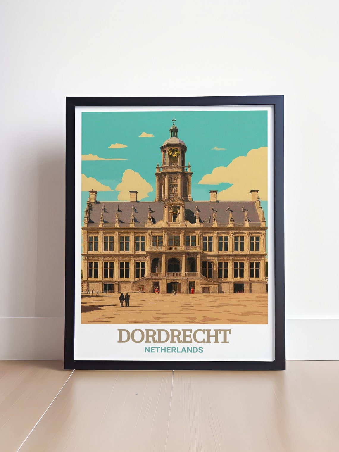 Dordrecht Wall Art City Hall Wall Art City Hall Poster For Netherlands Travel Art Dordrecht Print City Hall Travel Print - Image 4