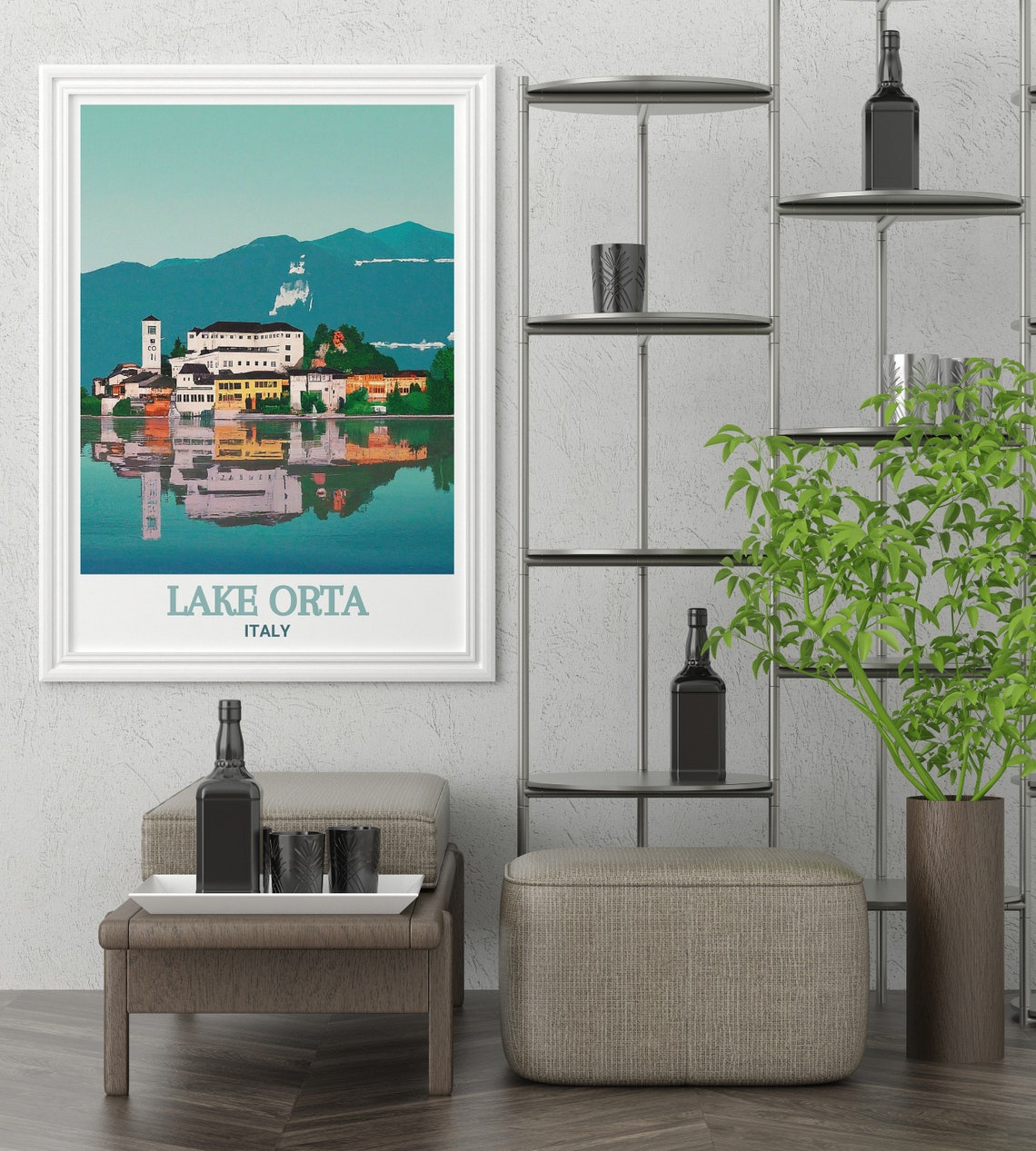 Lake Orta San Giulio Island Mirrored in the Calm Water Poster - Image 3