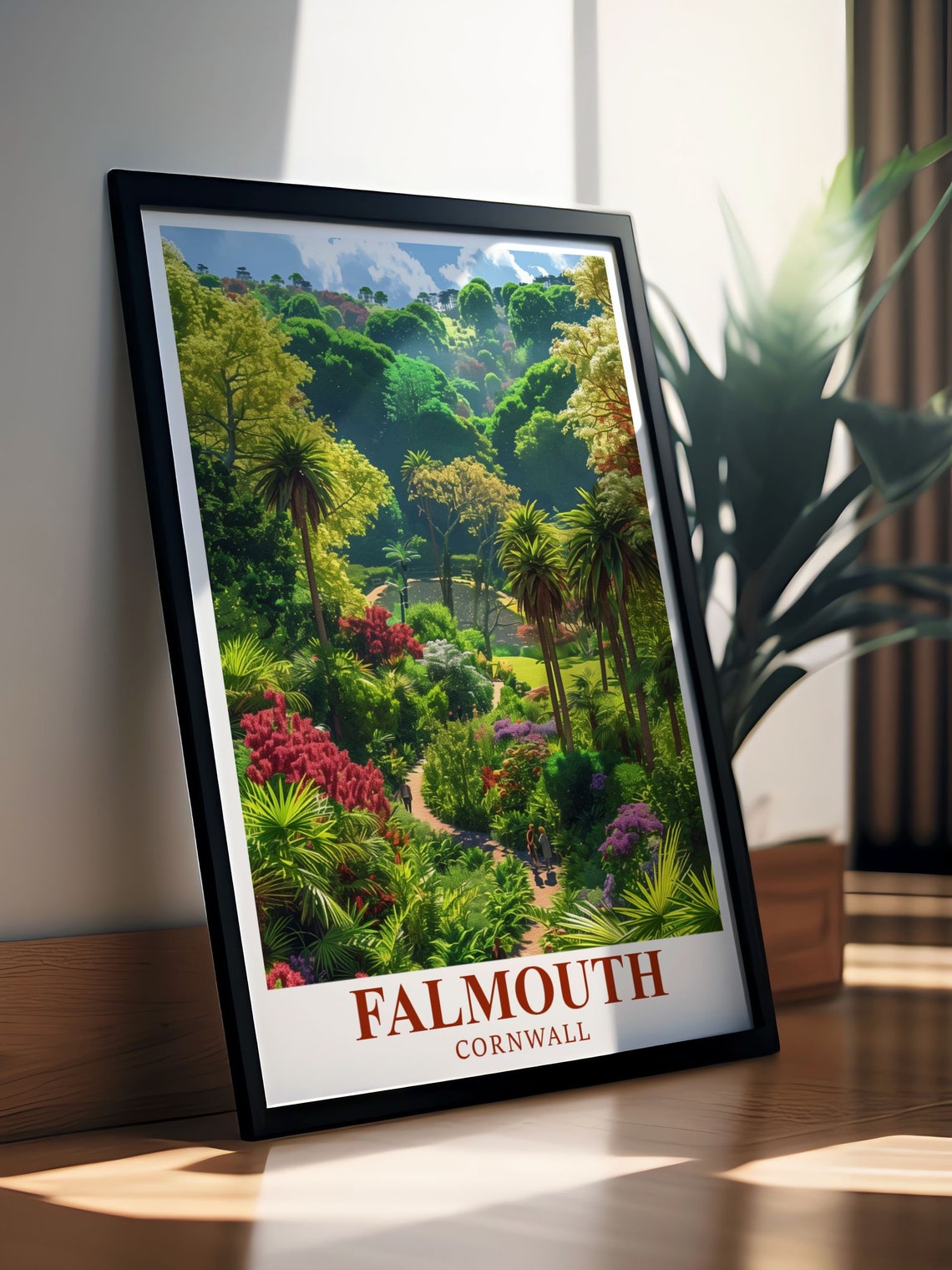 Falmouth Cornwall Trebah Subtropical Garden Valley Walk Poster - Image 3