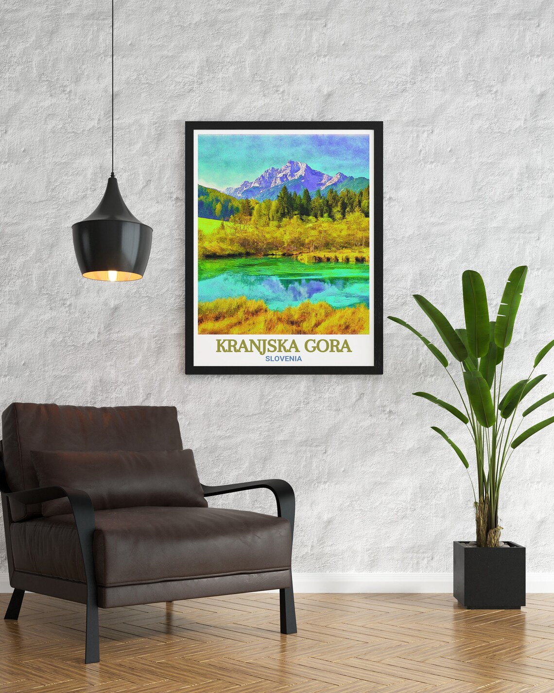 Kranjska Gora Emerald Lake Mirror Mountain Slovenia Travel Poster - Image 2