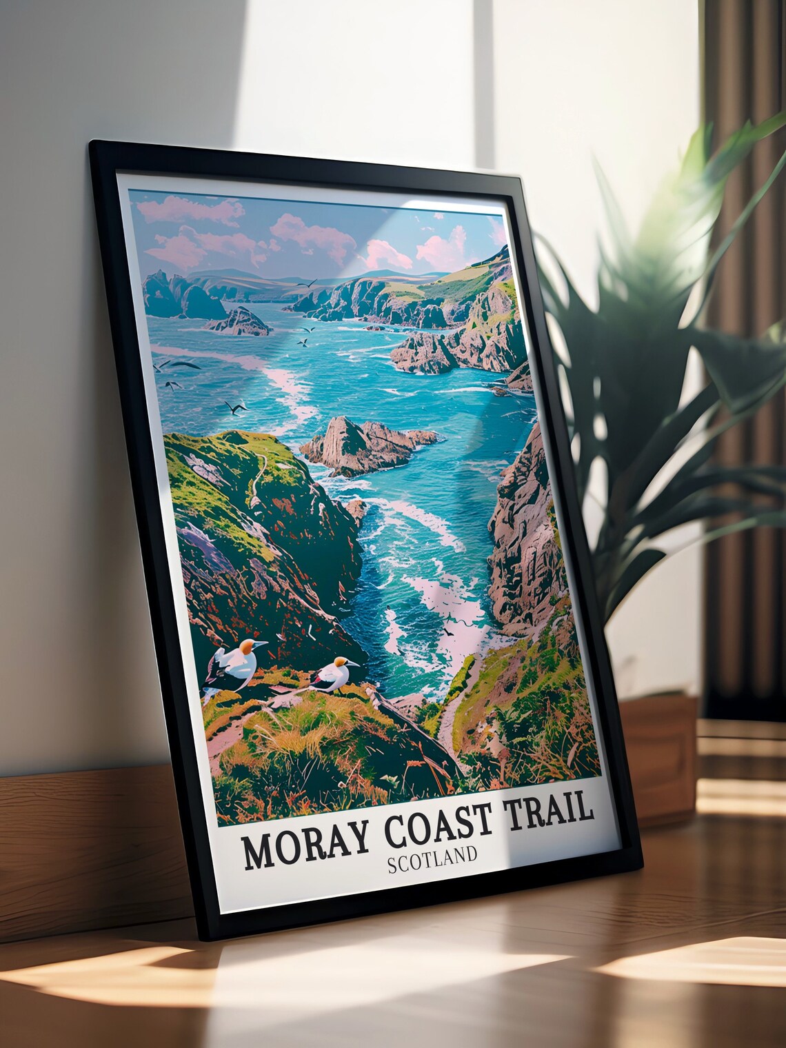 Moray Coast Trail Scotland Rugged Cliffs Seabirds Coastal Scenery Poster - Image 2