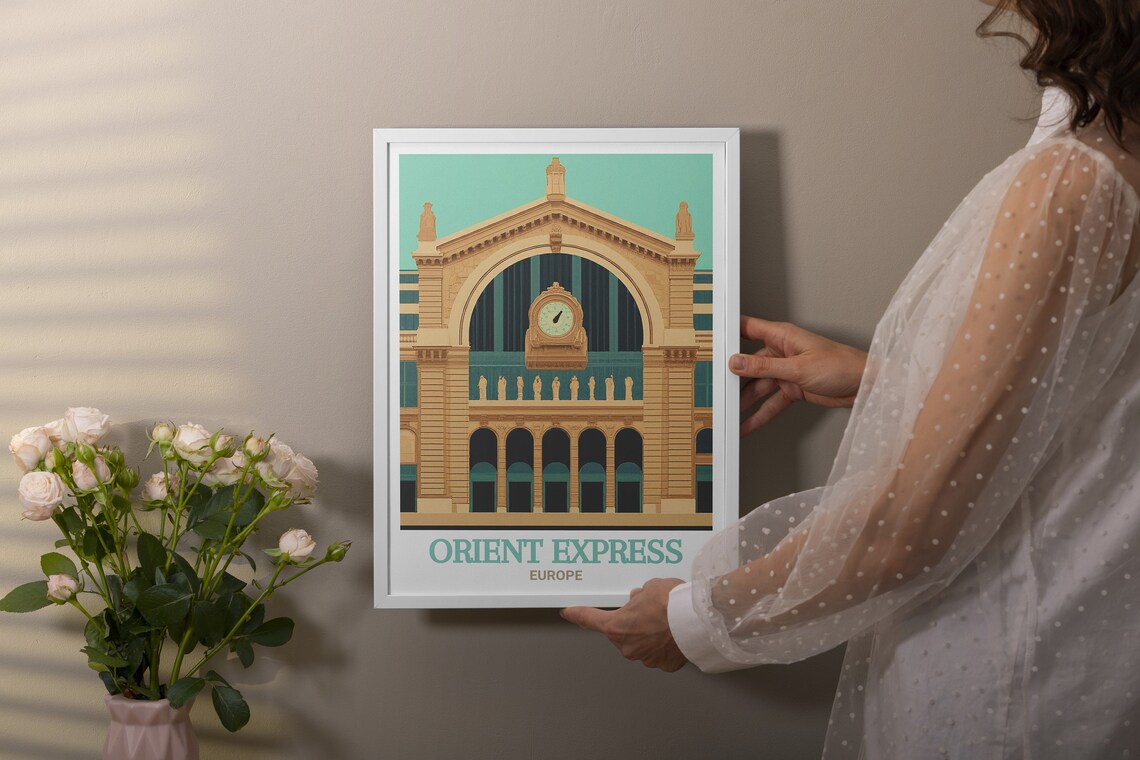 Gare de l'Est Paris Orient Express Station Clock Travel Poster - Image 2