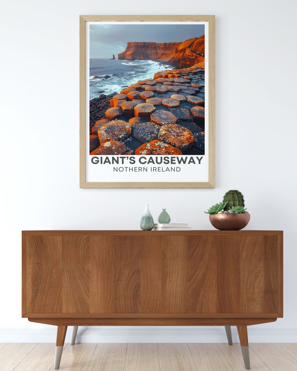 Giant's Causeway Northern Ireland Hexagonal Stones Sunset Poster - Image 3
