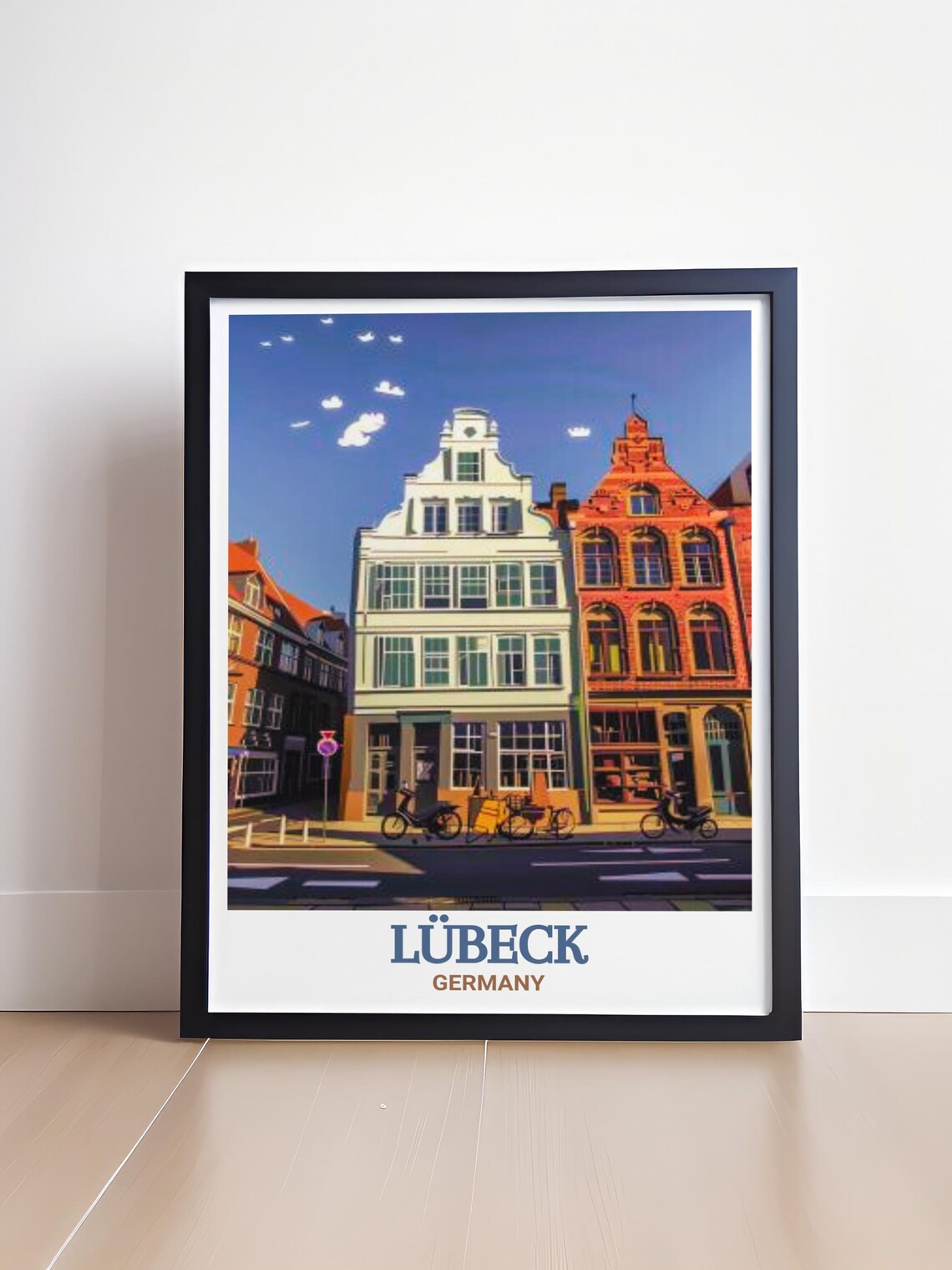 Lubeck Germany Buddenbrook House Historic Street View Poster - Image 3