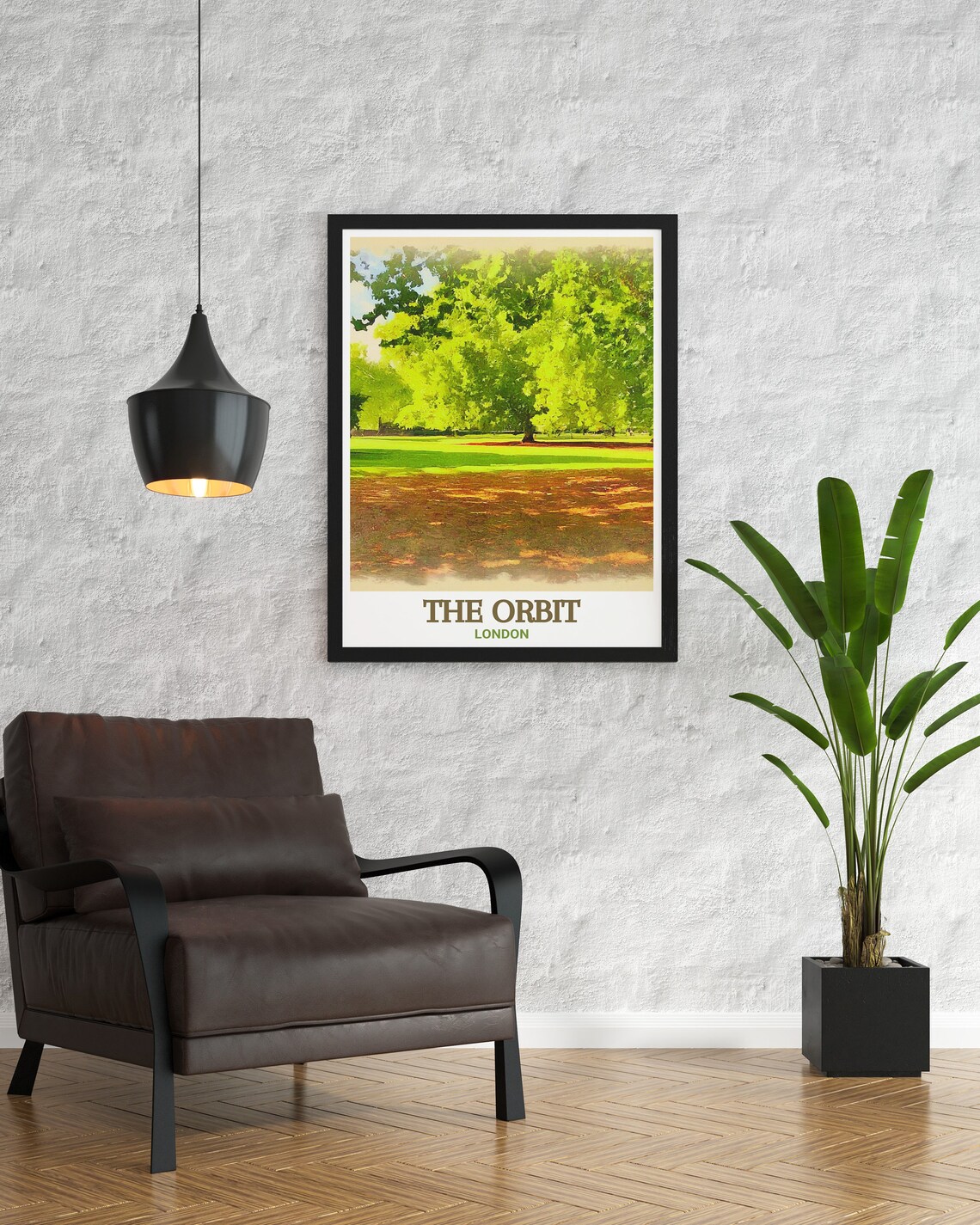 The Orbit London Tranquil Sunlit Leafy Green Park Trees Poster - Image 3