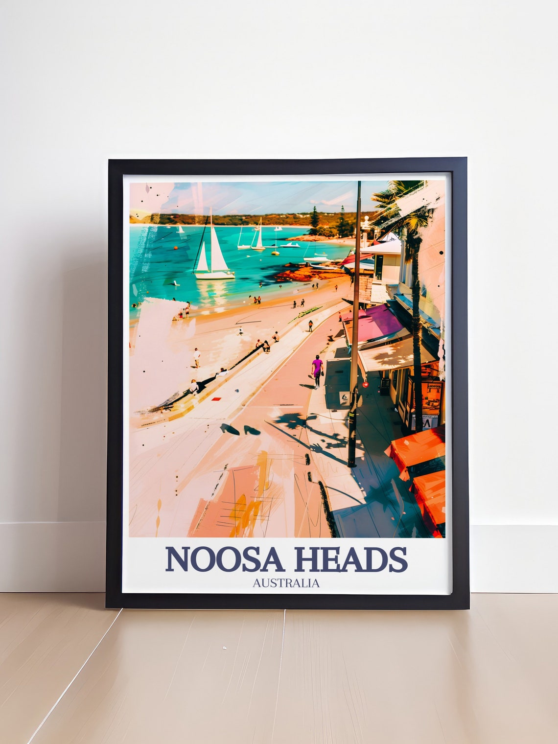 Noosa Heads Poster Hastings Street And Laguna Bay City Print Hastings Street And Laguna Bay Art Hastings Street And Laguna Bay Poster - Image 4