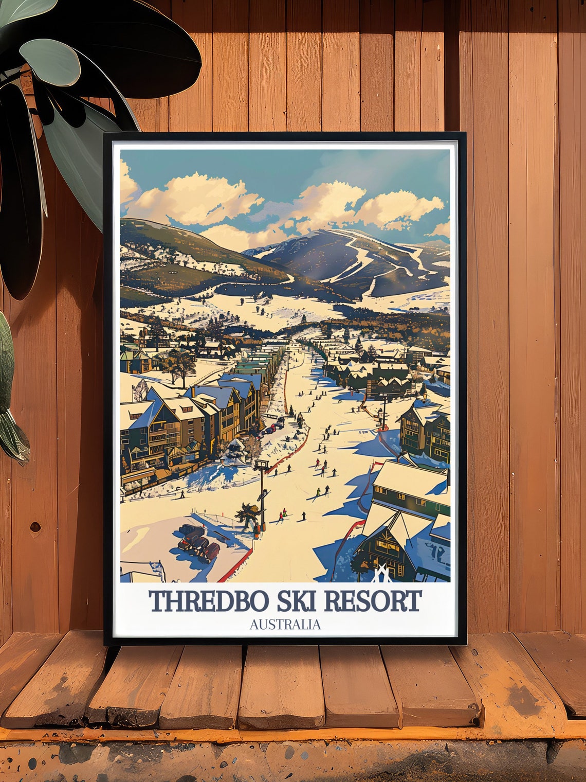 Thredbo Ski Resort Australia Snow Village Slopes Travel Poster - Image 3