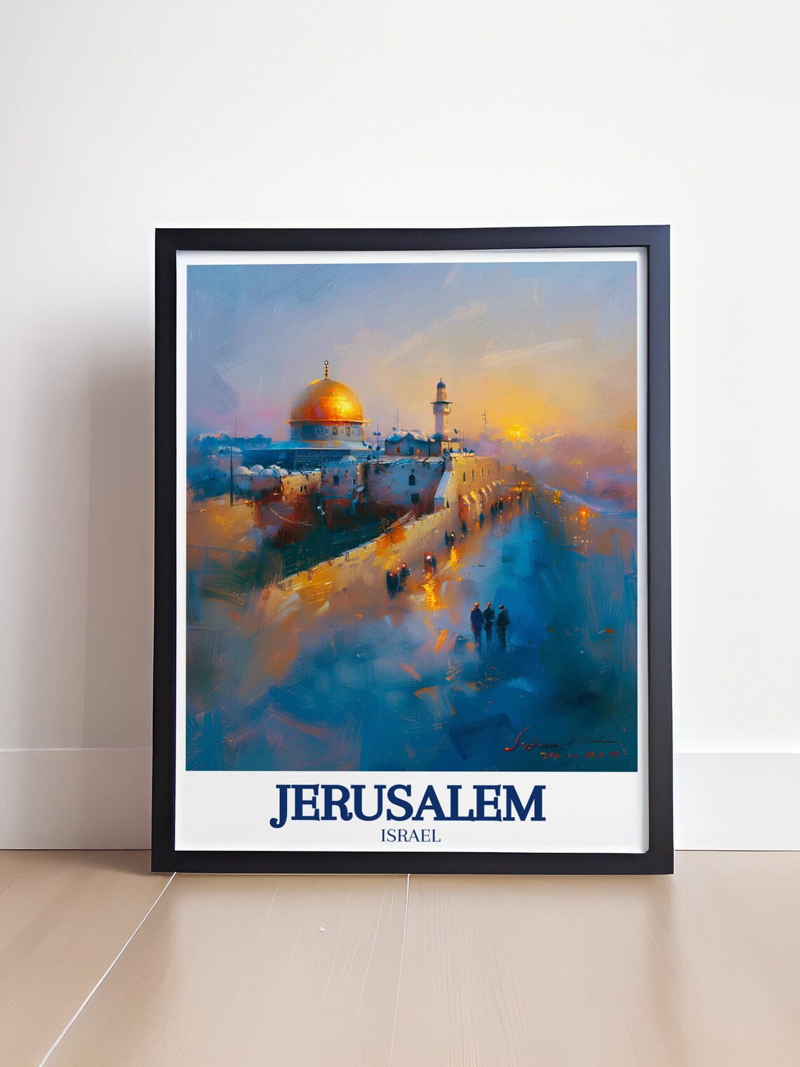 Jerusalem Western Wall Dome of the Rock Israel Travel Poster - Image 4