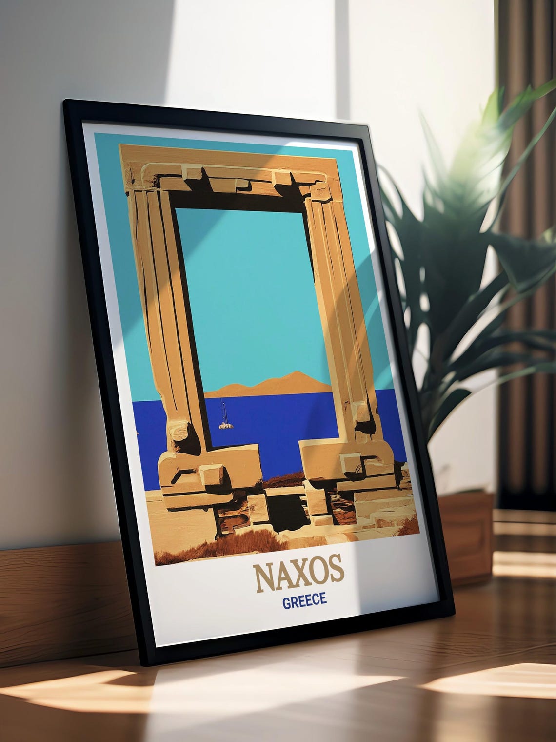 Naxos Greece Portara Ancient Temple Gate Aegean Sunset Poster - Image 4