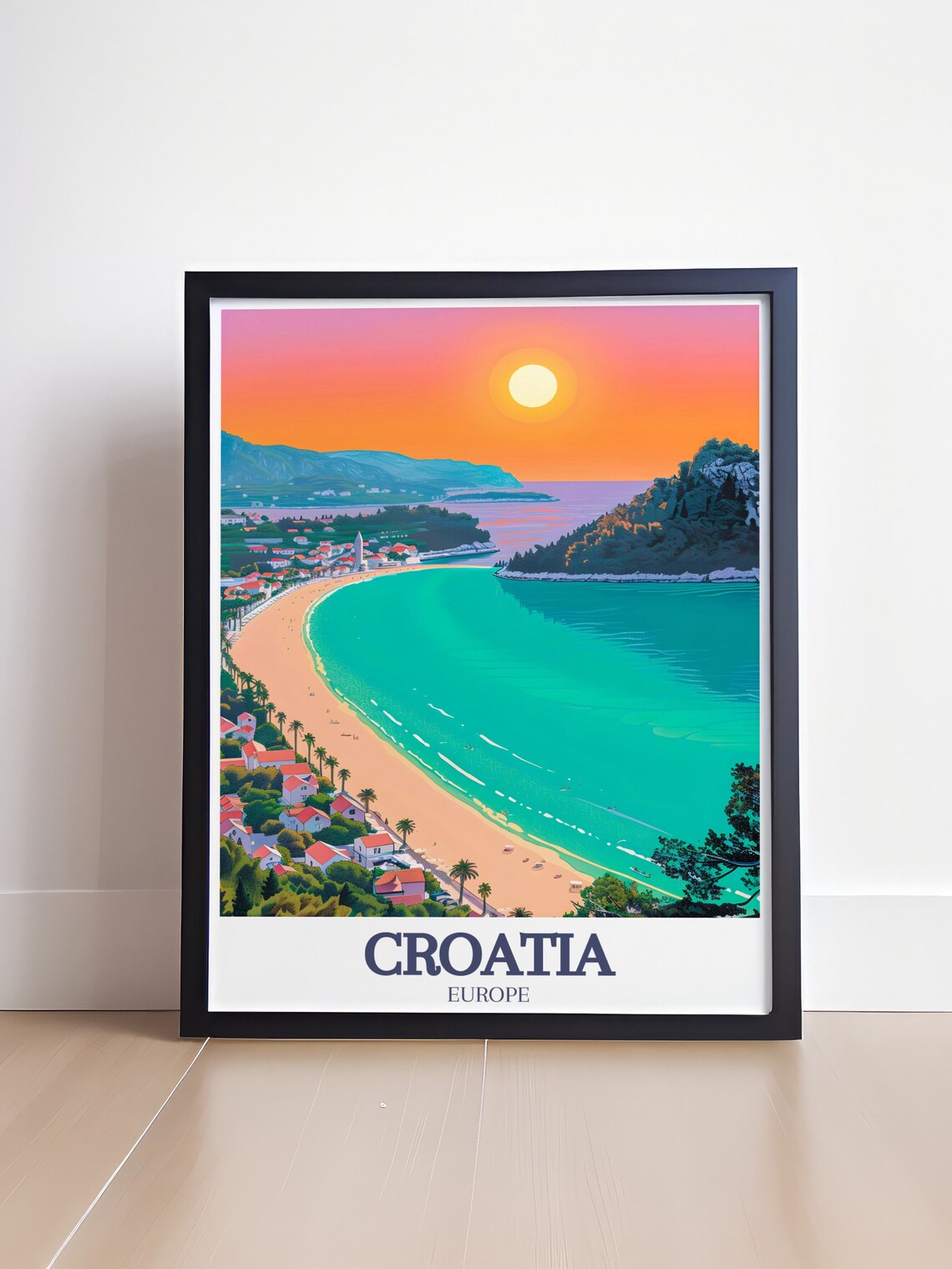 Zlatni Rat Beach Croatia Golden Sunset Coastal Travel Poster - Image 4
