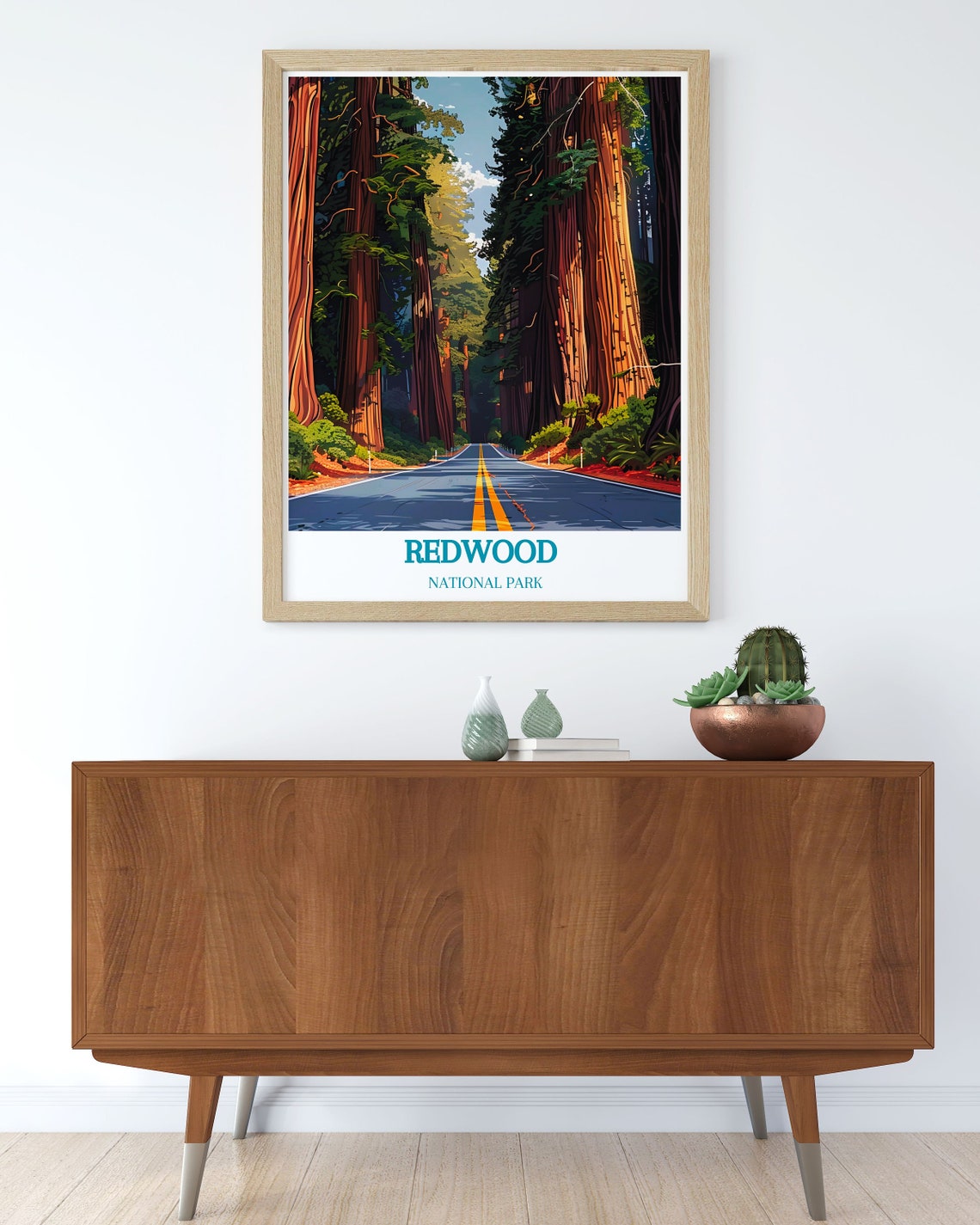 Redwood Decor From Northern California Redwood Wall Art Avenue Of The Giants Art California Redwood Forest Print - Image 2