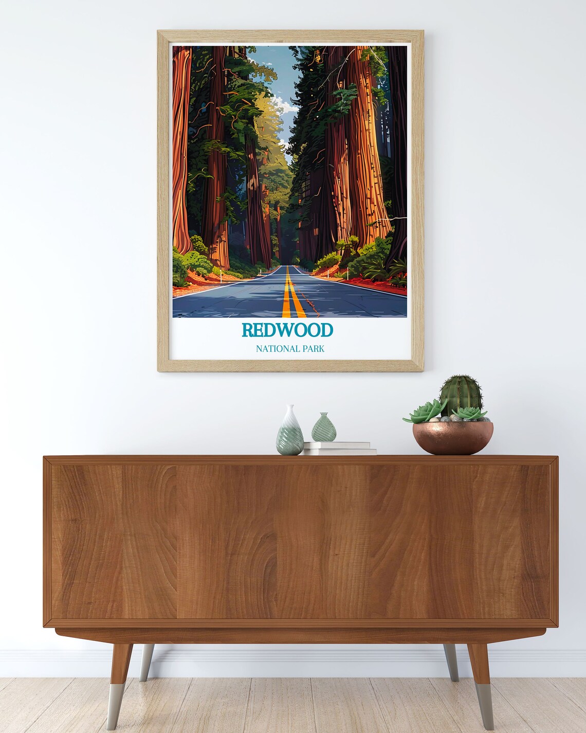 Redwood National Park Avenue Of The Giants Road Scenic Poster - Image 2