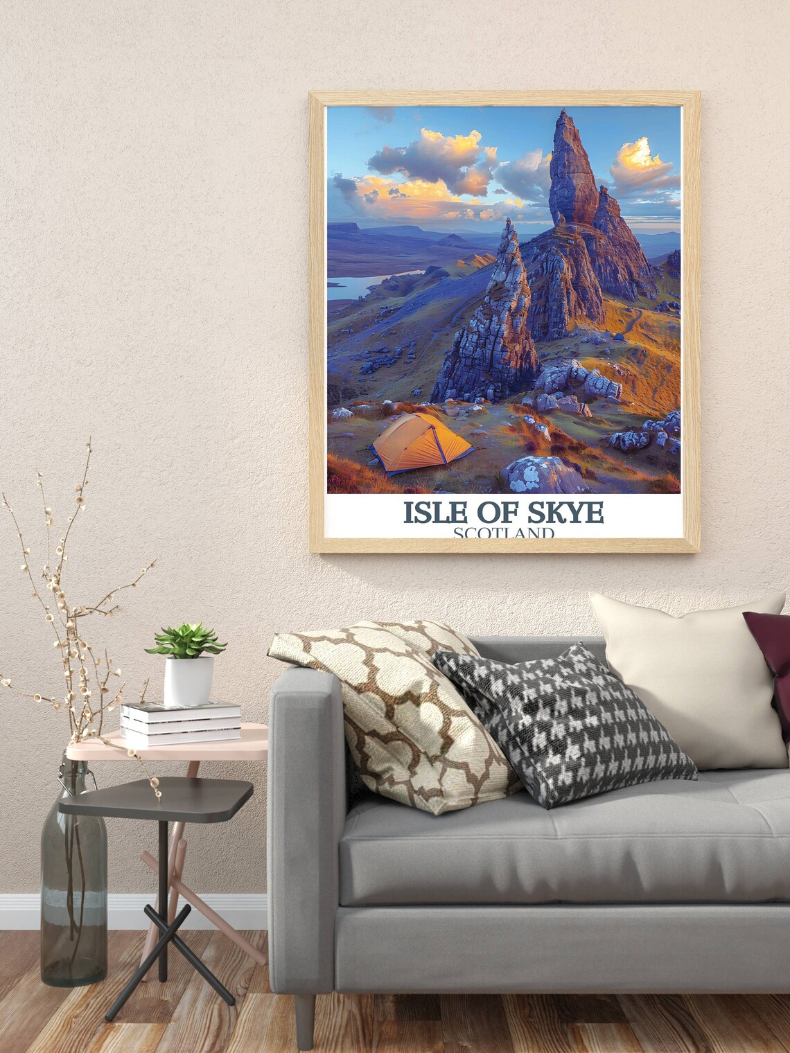 Isle of Skye Scotland Old Man of Storr Golden Sunset Tent Poster - Image 4