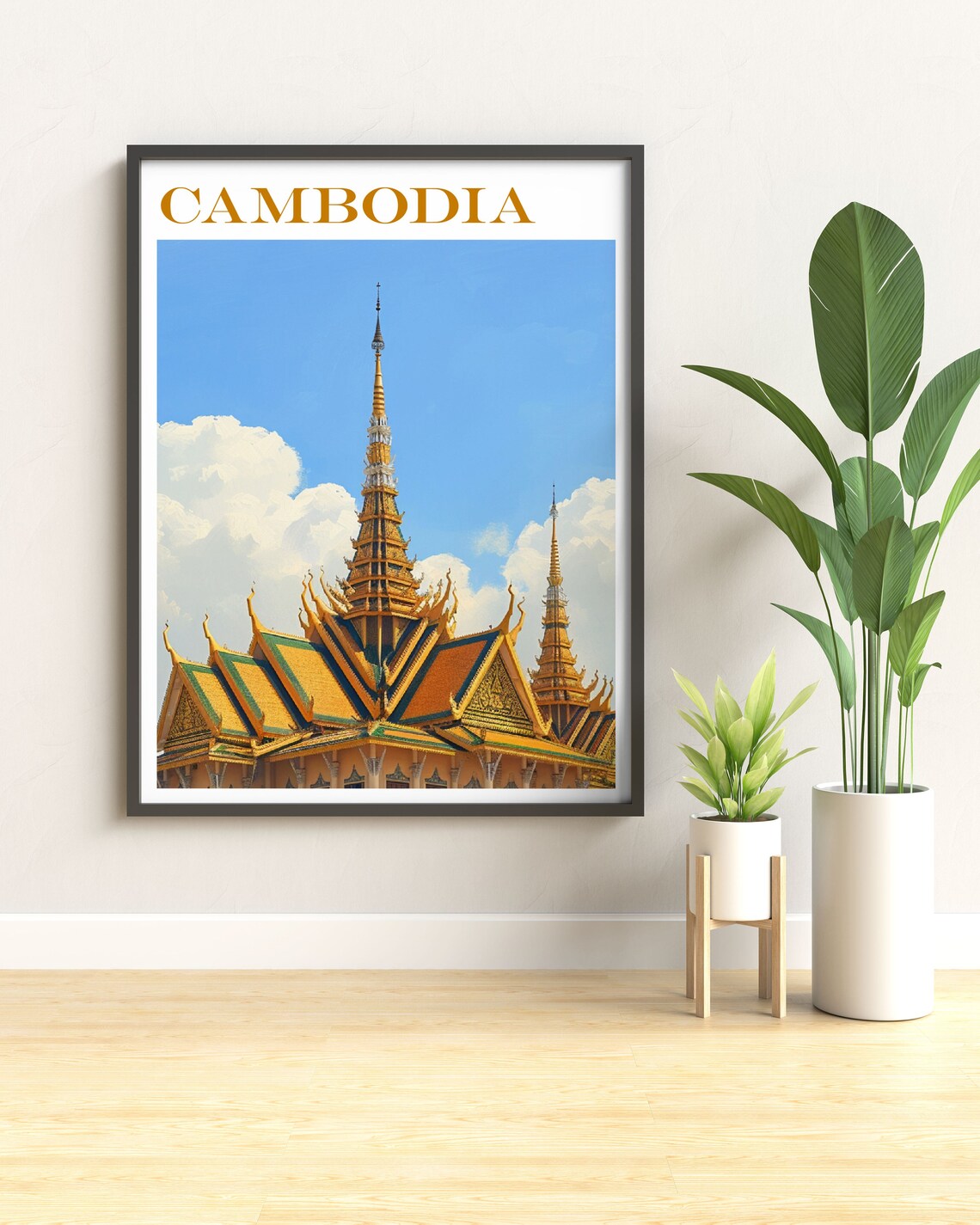 Cambodia Royal Palace Golden Spires Phnom Penh Travel Poster - Image 3