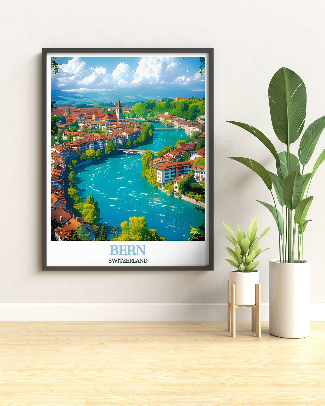 Bern Aare River Travel Poster, Vintage Wall Art - Image 3