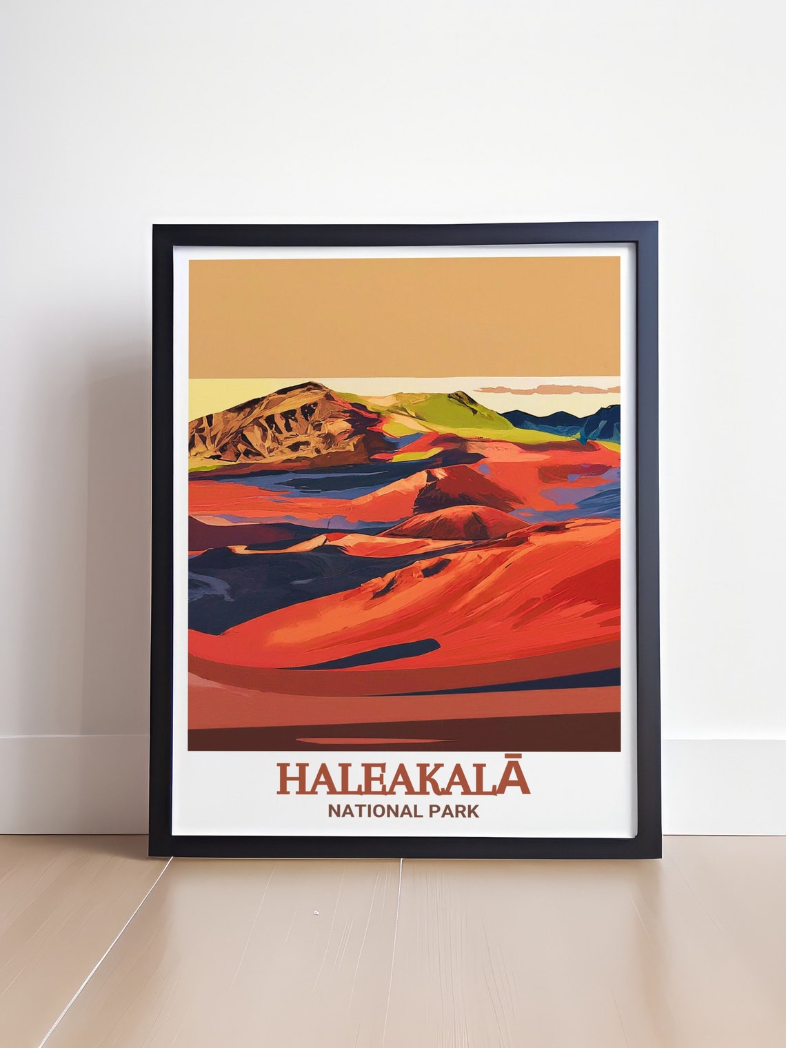 Haleakalā National Park Crater Red Volcanic Hills Travel Poster - Image 4