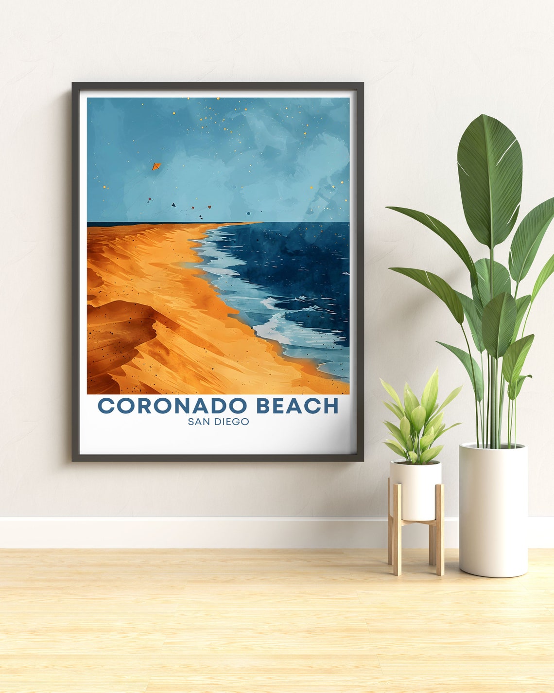 Coronado Beach San Diego Golden Sand Shoreline Travel Poster - Image 3