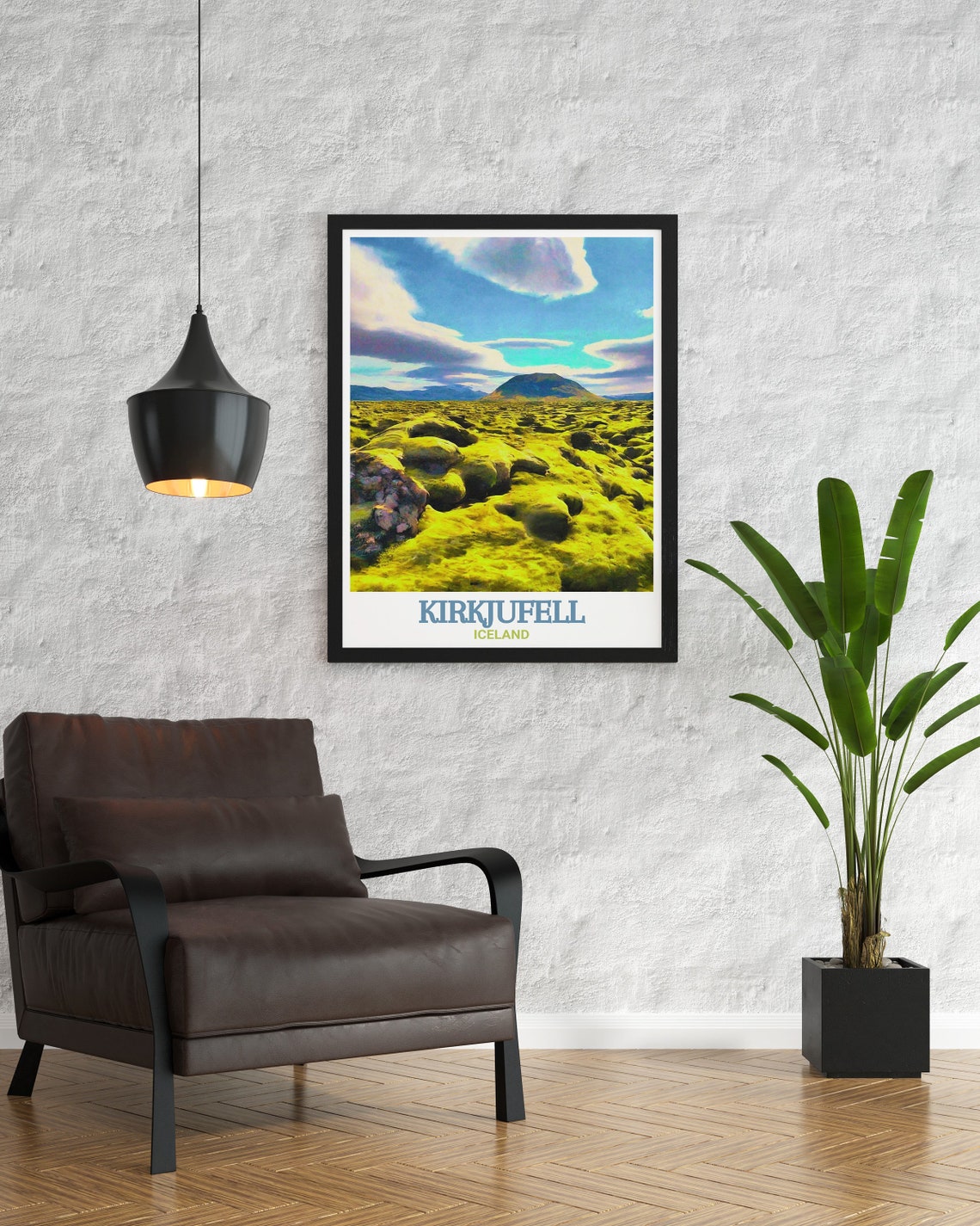Kirkjufell Wall Art Berserkjahraun Lava Field Travel Poster Lava Field Print Kirkjufell Scenic View Art Lava Field Art - Image 3