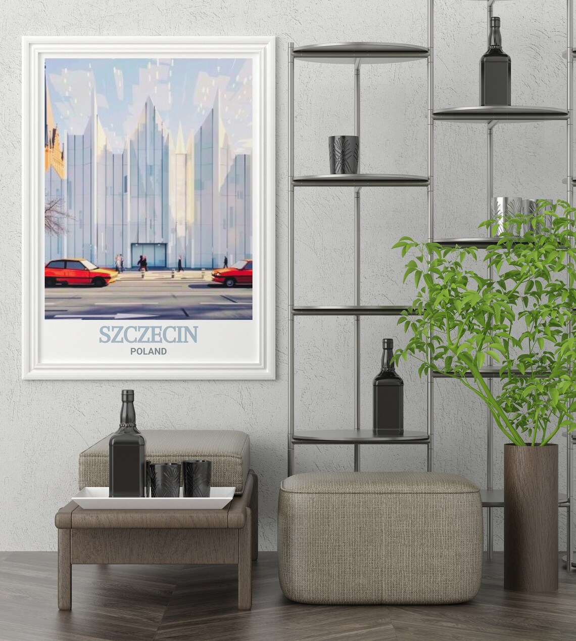 Szczecin Philharmonic White Glass Concert Hall Landmark Poster - Image 3