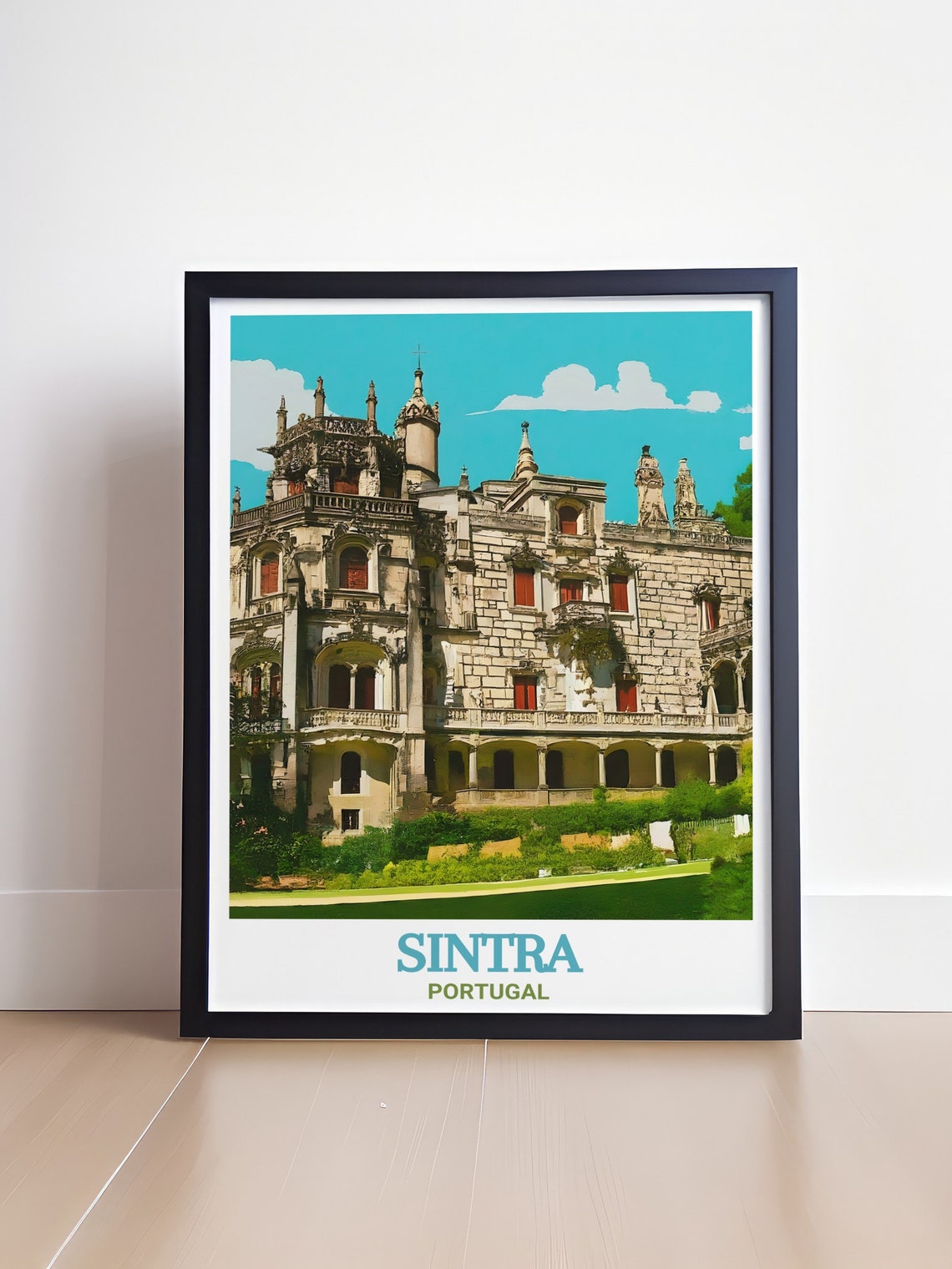Sintra Portugal Quinta da Regaleira Palace Gardens Travel Poster - Image 4