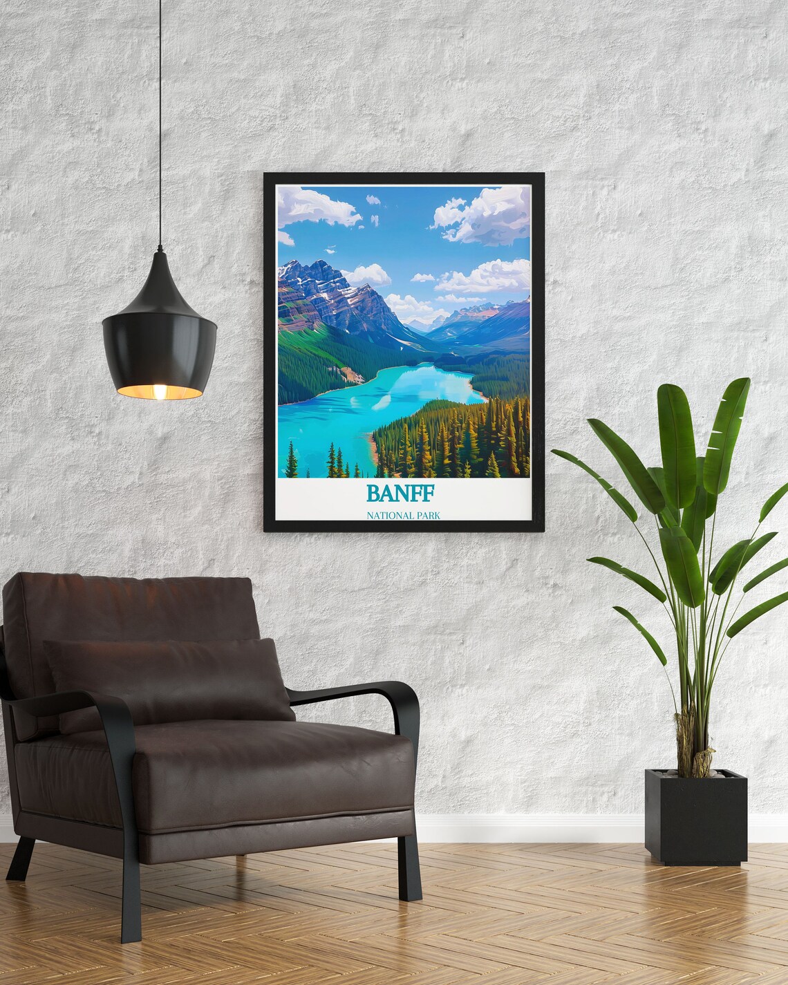 Banff National Park Peyto Lake Overlook Alpine Travel Poster - Image 2