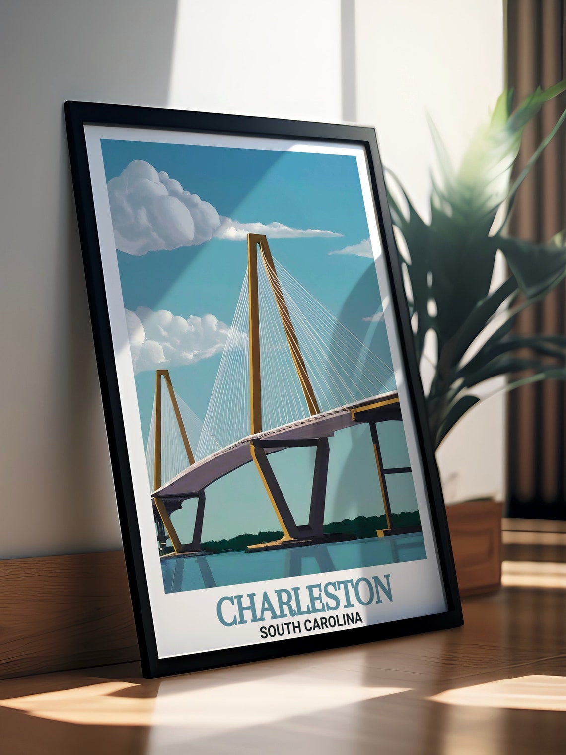 Charleston Arthur Ravenel Jr Cable Stayed Bridge Harbor Poster - Image 2