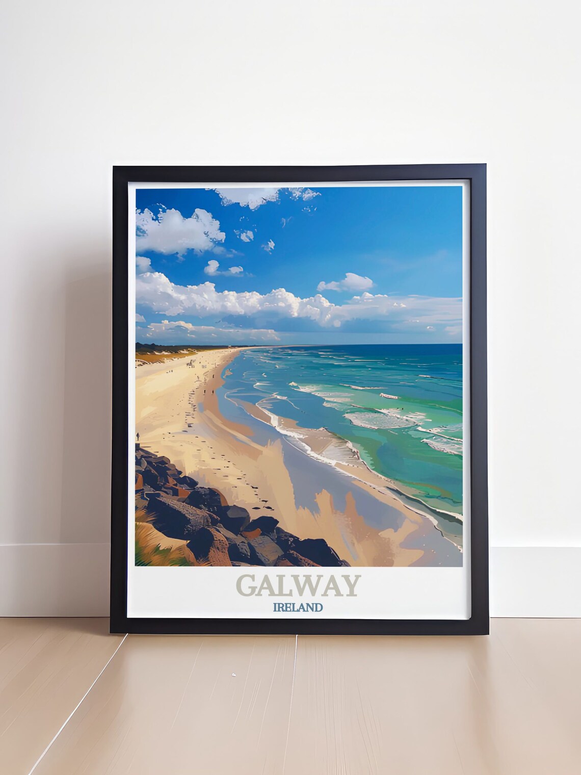 Galway Ireland Silverstrand Beach Turquoise Waves Travel Poster - Image 4