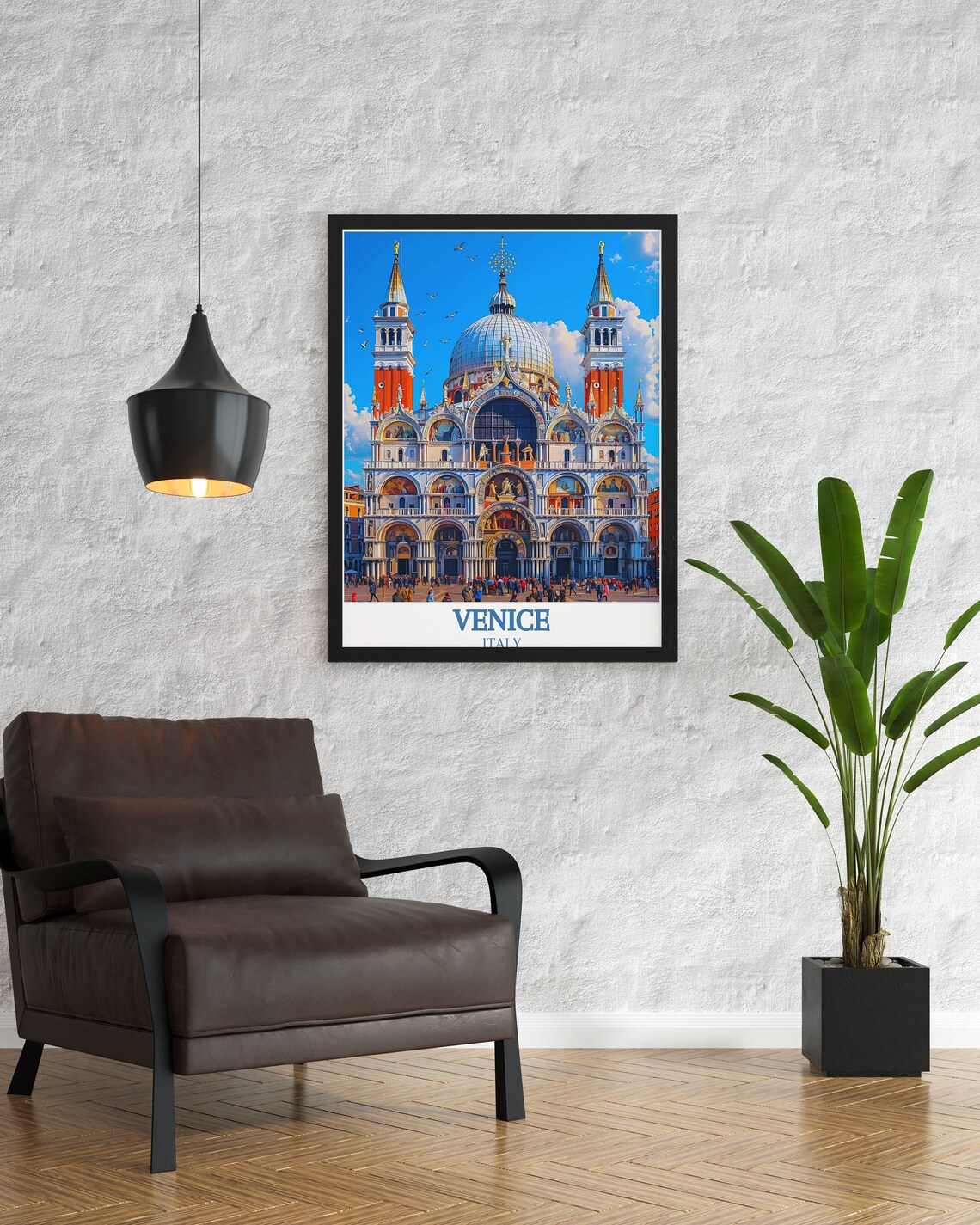 Venice Italy St Marks Basilica Grand Canal Scenic Travel Poster - Image 2