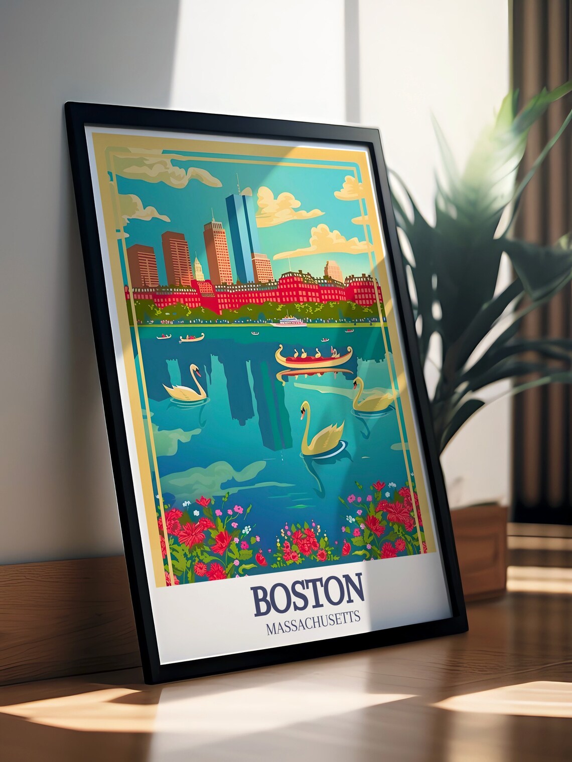 Boston Financial District, Charles River Travel Poster - Image 2