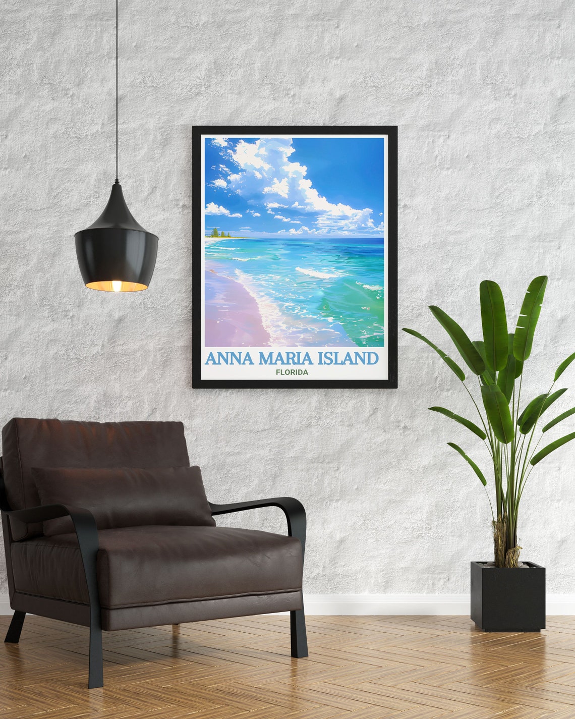 Anna Maria Island Florida Turquoise Gulf Shoreline Beach Poster - Image 2