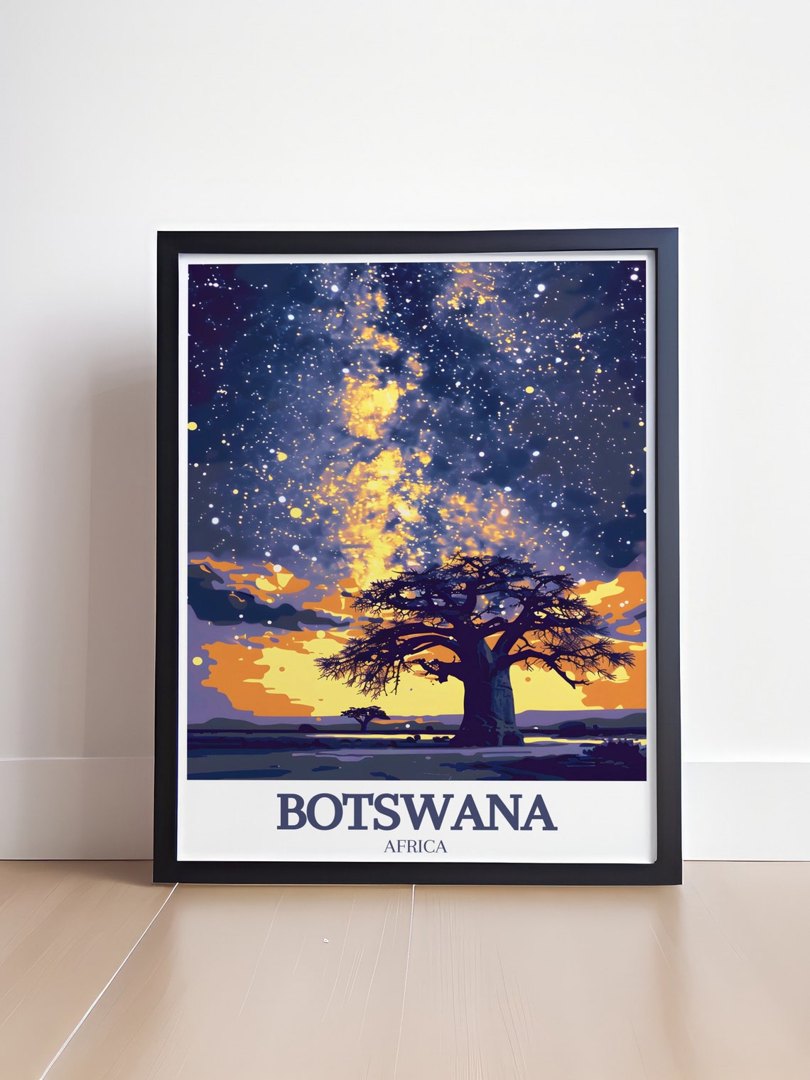 Botswana Baobab Tree Starry Milky Way Night Sky Africa Poster - Image 4