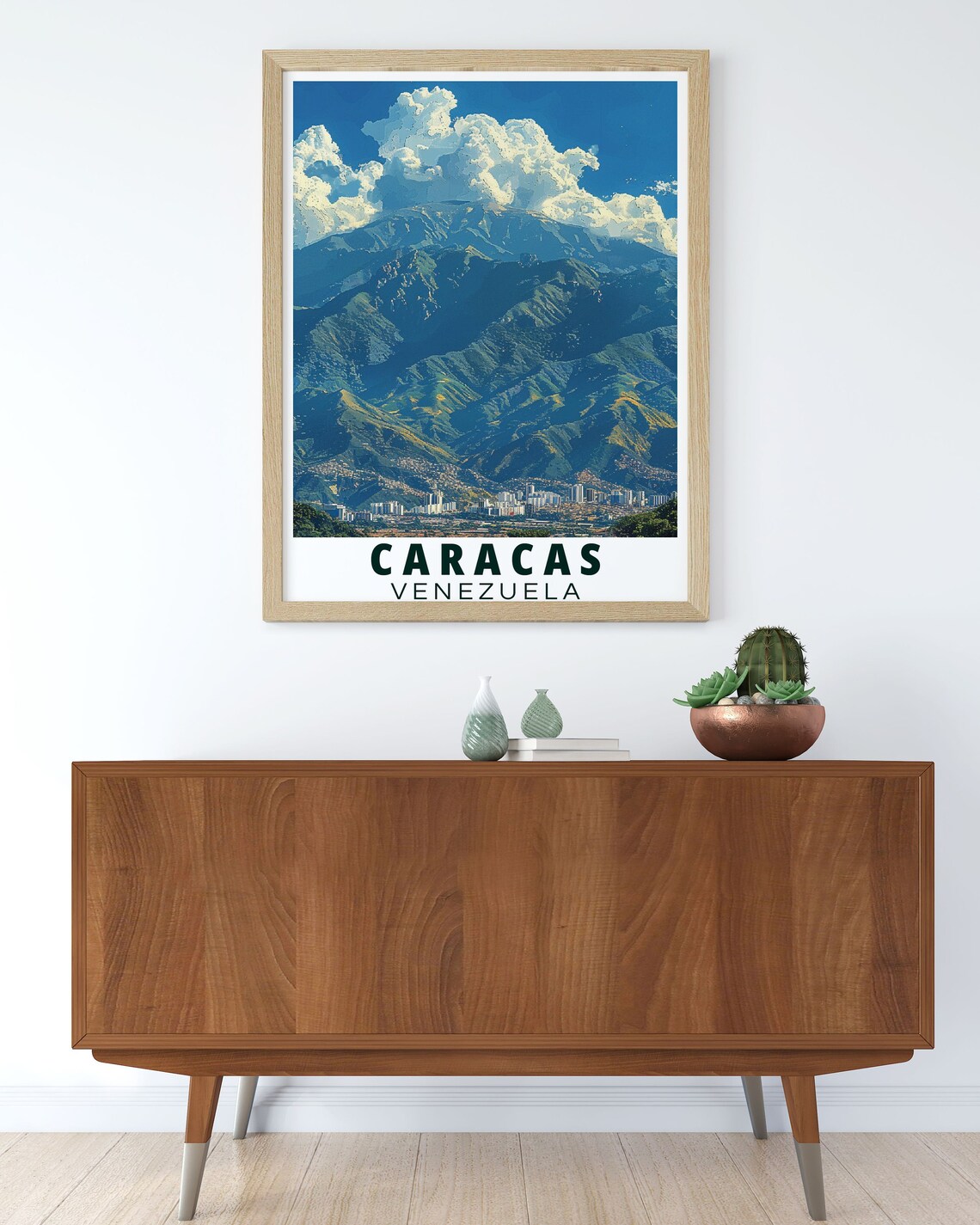 Caracas Avila Mountain Skyline Travel Poster - Image 3