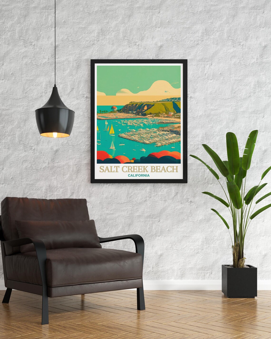 Salt Creek Beach California Marina Sailboats Harbor Travel Poster - Image 3
