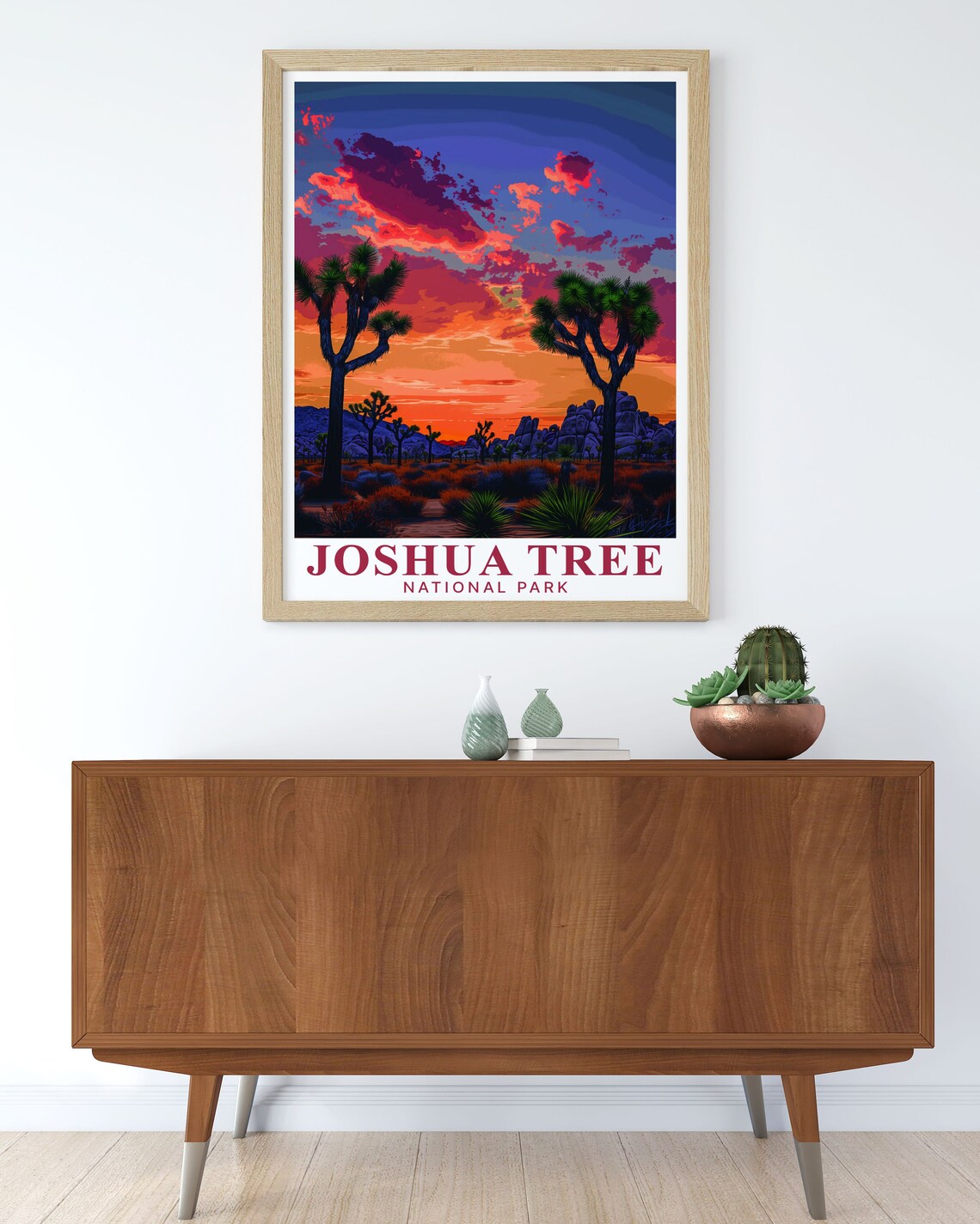 Joshua Tree National Park California Desert Sunset Sky Poster - Image 2