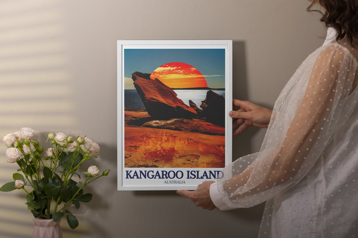 Kangaroo Island Australia Remarkable Rocks Sunset Coastal Poster - Image 2