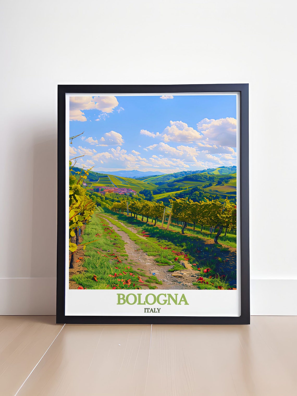 Bologna Italy Colli Bolognesi Vineyard Rolling Hills Sunlight Poster - Image 4