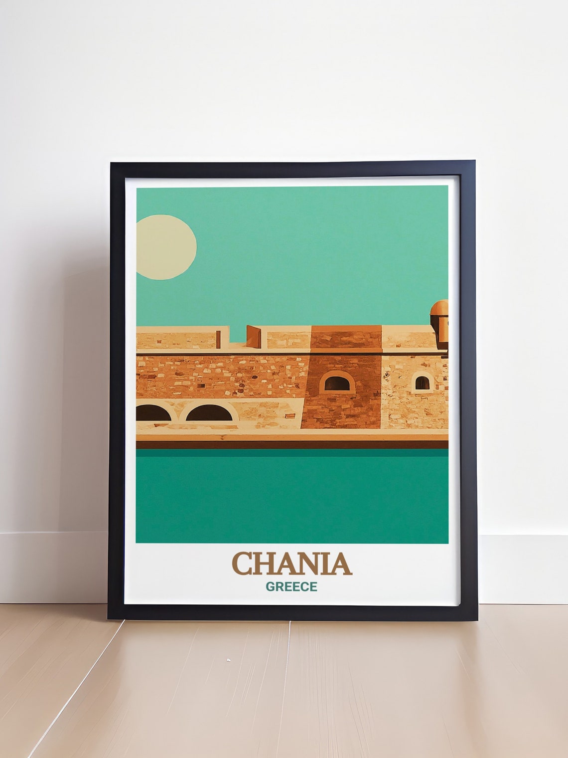 Chania Greece Firkas Fortress Historic Stone Wall Minimalist Poster - Image 4
