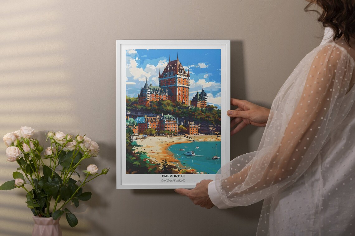 Fairmont Le Chateau Frontenac Quebec City Landmark Travel Poster - Image 4