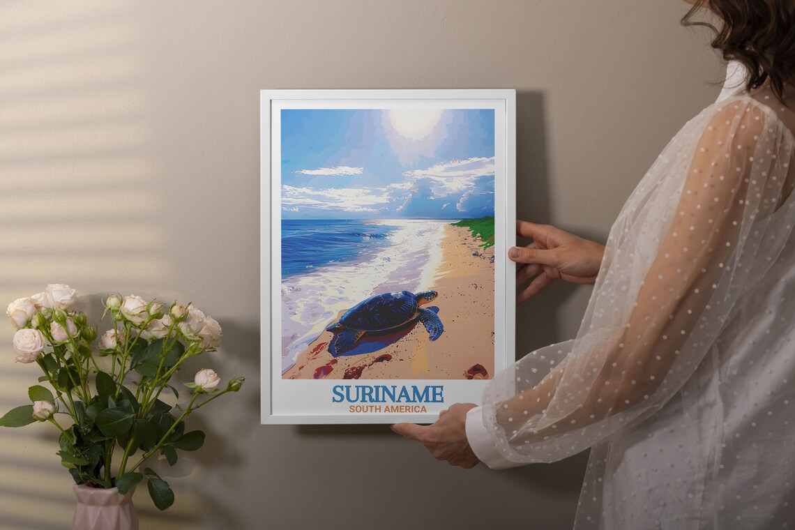Galibi Sea Turtle Beach Suriname South America Travel Poster - Image 2
