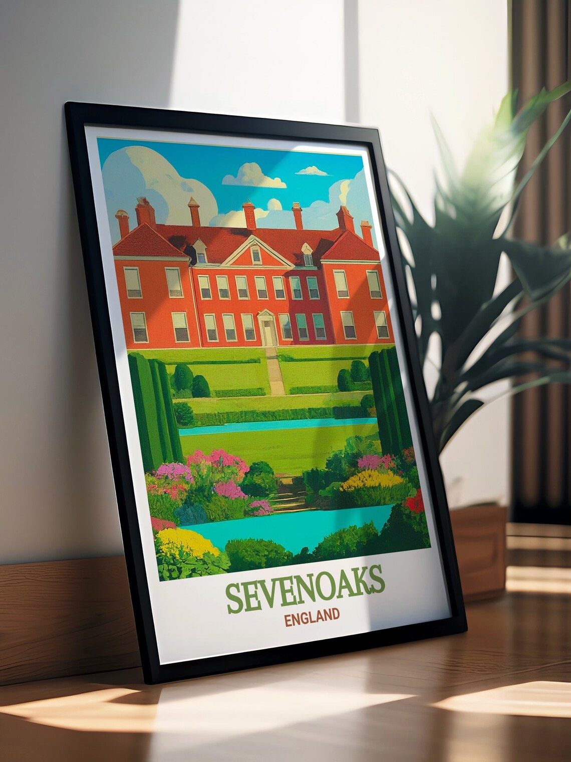 Sevenoaks England Chartwell Manor Formal Gardens Travel Poster - Image 2