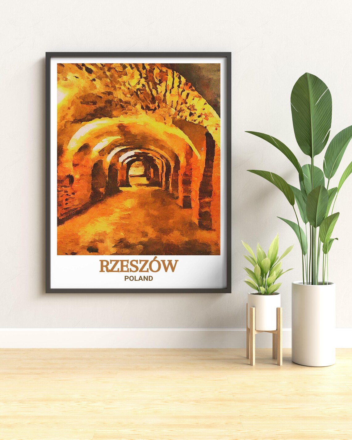 Rzeszow Poland Underground Tourist Route Golden Tunnel Poster - Image 2