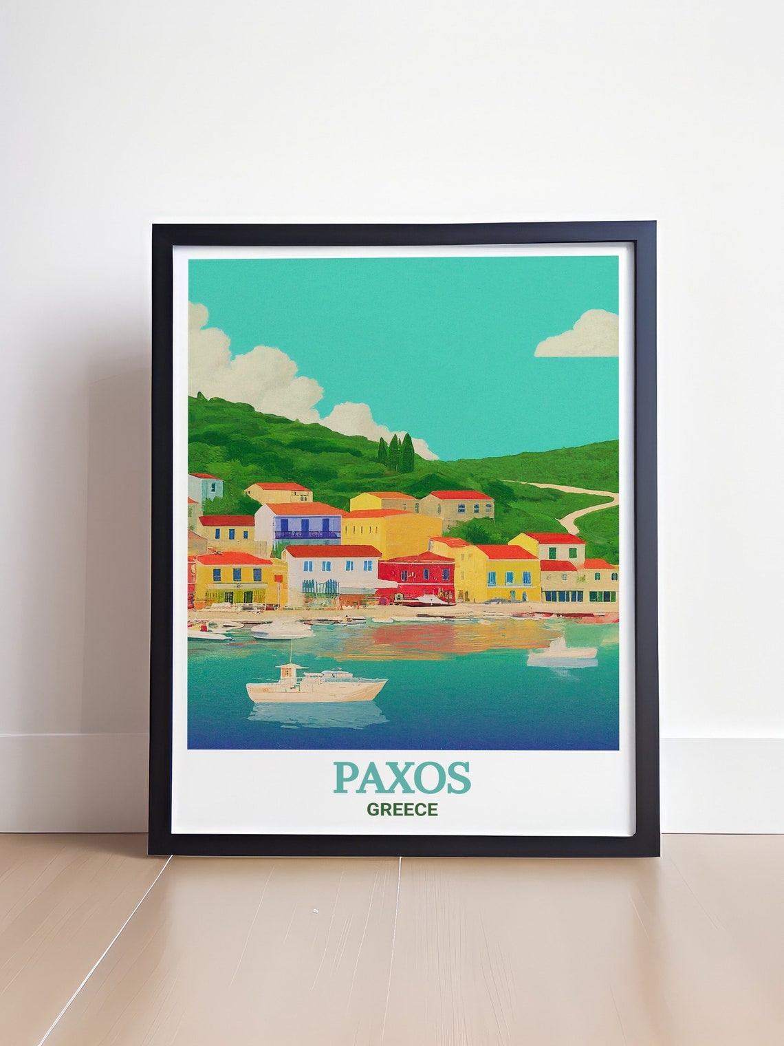 Paxos Travel Print Gaios Travel Poster And Greece Art Gaios Travel Gift And Paxos Gaios Decor Paxos Travel Print - Image 4