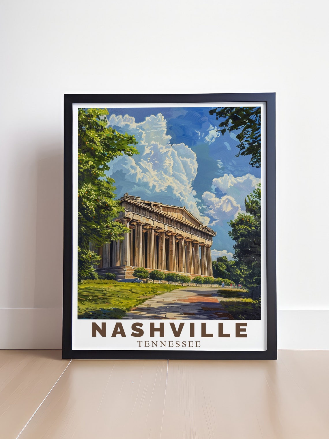 Nashville Tennessee Parthenon Classical Temple Park View Travel Poster - Image 4