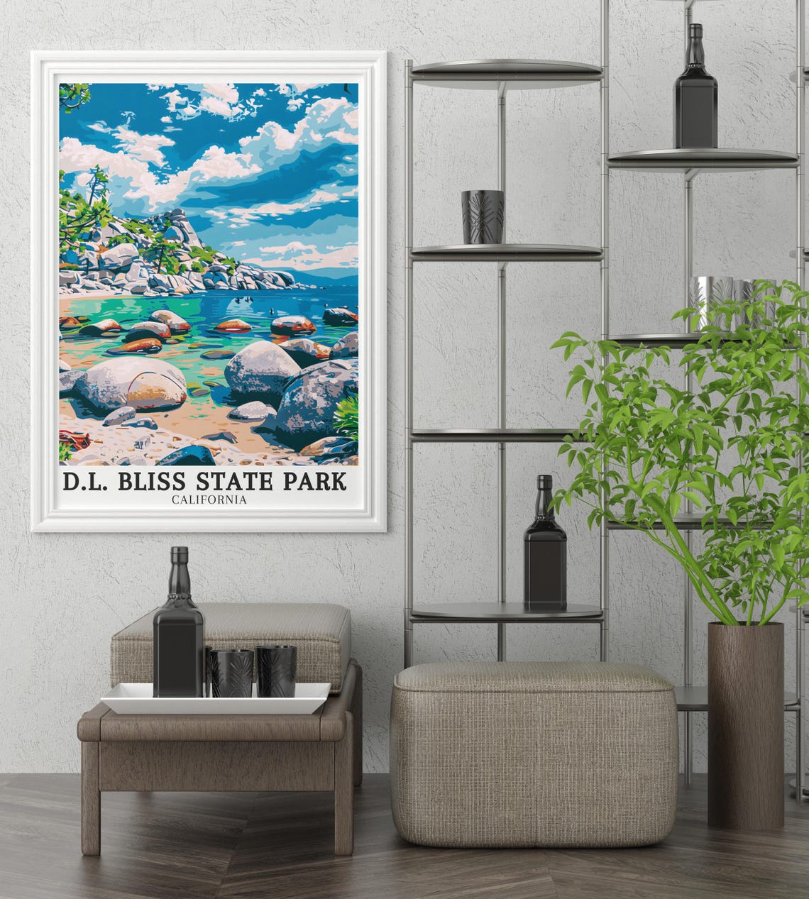 D.L. Bliss State Park Lake Tahoe Granite Boulders Shoreline Poster - Image 3